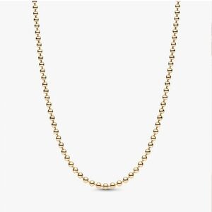 Pandora Ball Chain Necklace 14k Gold Plated 19.5 Inches